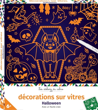 Image de Décorations sur vitres Halloween - boîte avec accessoires