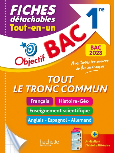 Picture of Objectif BAC Fiches détachables Tout le tronc commun 1re BAC 2023