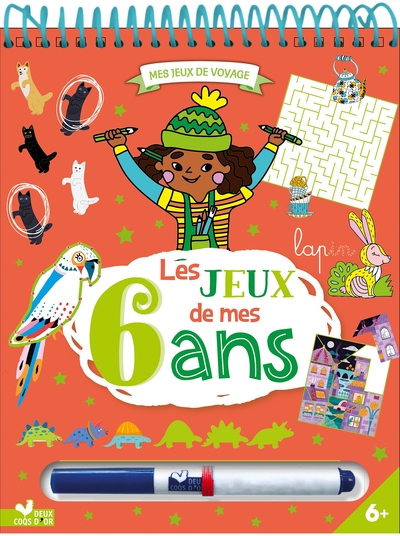 Picture of Les jeux de mes 6 ans  - bloc avec feutre effaçable