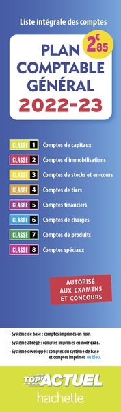 Image de Plan comptable 2022-2023 (autorisé aux examens et concours)