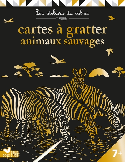Picture of Cartes à gratter animaux sauvages - pochette avec accessoires