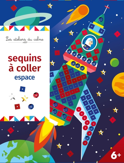 Image de Sequins à coller - espace - pochette avec accessoires