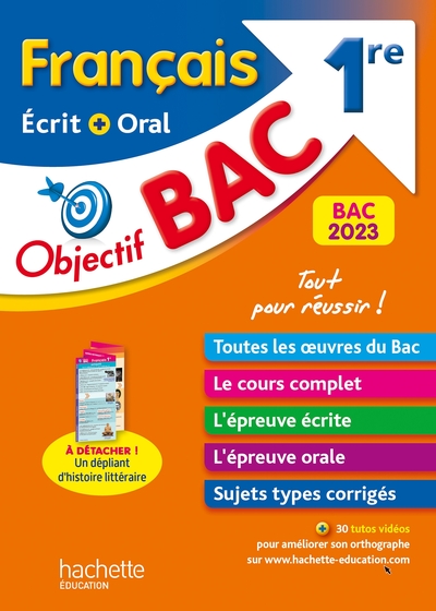 Picture of Objectif BAC 2023 - 1re Français écrit et oral