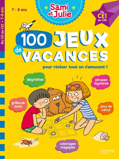 Picture of 100 Jeux de vacances - Sami et Julie - Du CE1 au CE2 - Cahier de vacances 2025