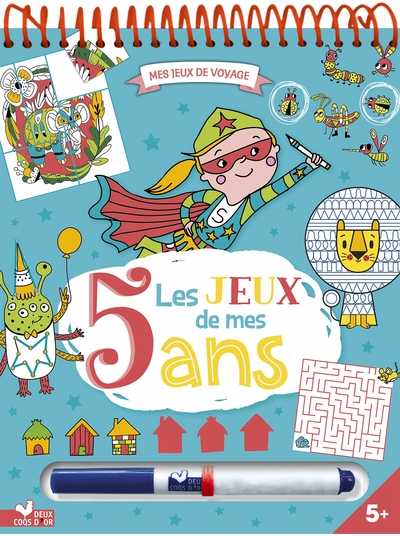 Picture of Les jeux de mes 5 ans - bloc avec feutre effaçable