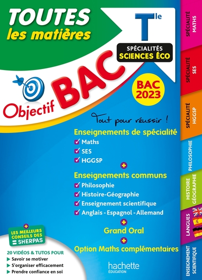 Picture of Objectif Bac 2023 - Term Spécialités Sciences éco Toutes les Matières