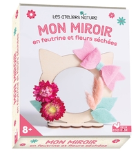 Image de Mon miroir en feutrine et fleurs séchées - coffret avec accessoires