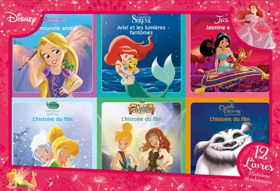 Image de DISNEY PRINCESSES - Coffret 12 livres - 6 Histoires + 6 Coloriages