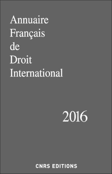 Picture of Annuaire Français de Droits International 2016
