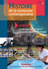Picture of Histoire de la recherche contemporaine 2020 Tome IX n1