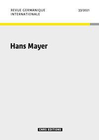 Picture of Revue Germanique Internationale - numéro 33 Hans Mayer
