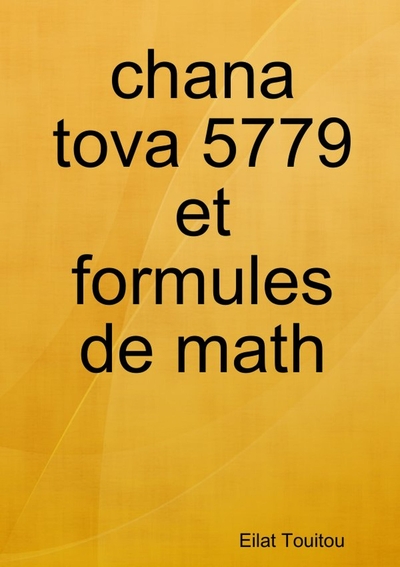 Picture of chana tova 5779 et formules de math