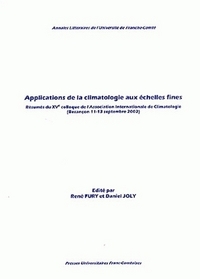 Picture of Applications de la climatologie aux échelles fines - résumés du XVe Colloque de l'Association internationale de climatologie, Besançon, 11-13 septembr