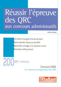 Image de Réussir l'épreuve des QRC aux concours administatifs