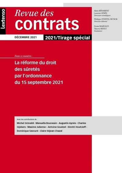 Picture of La réforme du droit des sûretés par l'ordonnance du 15 septembre 2021