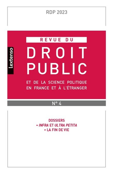 Picture of Revue du droit public et de la science politique en France et à l'étranger N°4-2023