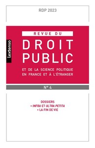 Picture of Revue du droit public et de la science politique en France et à l'étranger N°4-2023