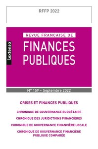 Image de Revue Française de Finances Publiques  N°159-2022