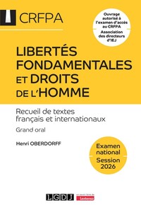Image de Libertés fondamentales et droits de l'homme - CRFPA - Examen national Session 2026