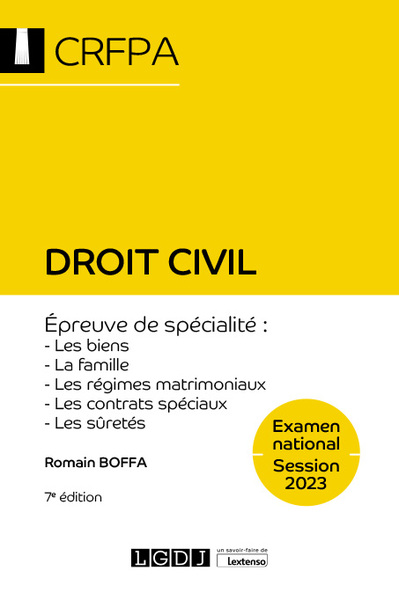 Image de Droit civil - CRFPA - Examen national Session 2023