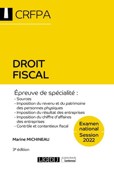 Image de Droit fiscal - CRFPA - Examen national Session 2022
