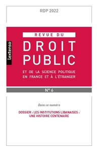 Picture of Revue du droit public et de la science politique en France et à l'étranger N°6-2022