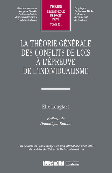 Picture of La théorie générale des conflits de lois à l'épreuve de l'individualisme