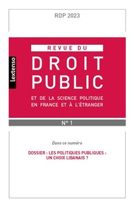 Picture of Revue du droit public et de la science politique en France et à l'étranger n°1-2023