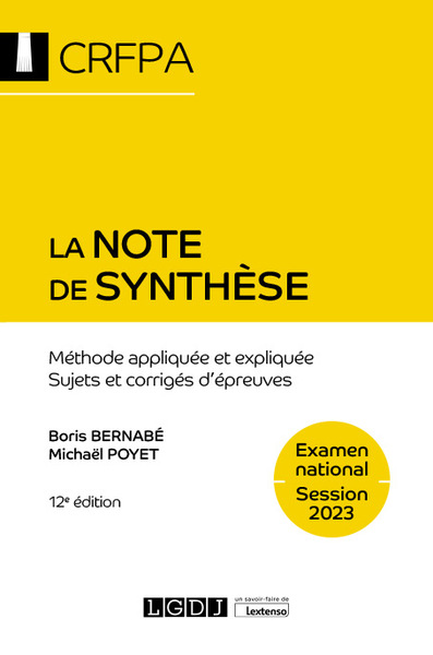 Picture of La note de synthèse - CRFPA - Examen national Session 2023