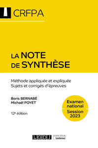 Picture of La note de synthèse - CRFPA - Examen national Session 2023