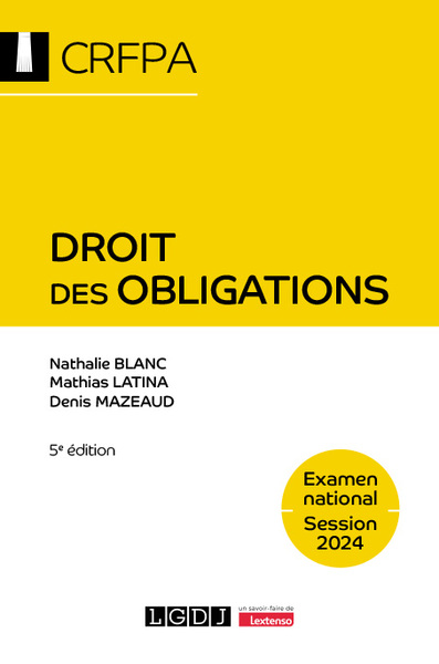 Image de Droit des obligations - CRFPA - Examen national Session 2024