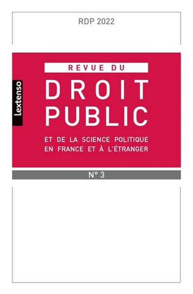 Picture of Revue du droit public et de la science politique en France et à l'étranger N°3-2022