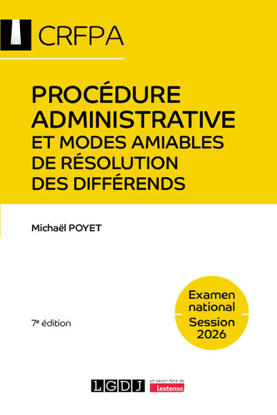 Picture of Procédure administrative et modes amiables de résolution des différends - CRFPA - Examen national Session 2026