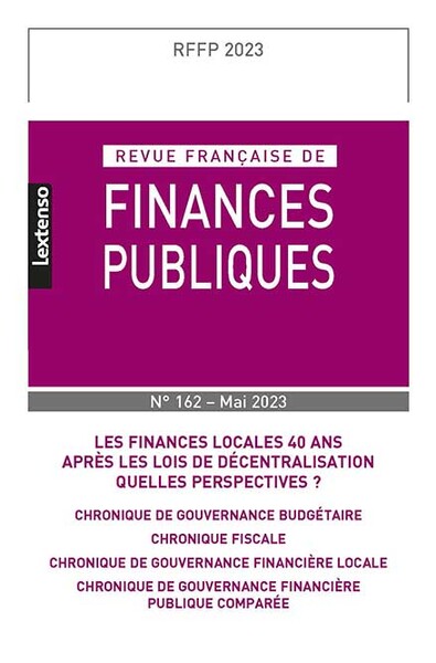 Picture of Revue française des finances publiques n°162-2023