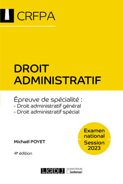 Picture of Droit administratif - CRFPA - Examen national Session 2023