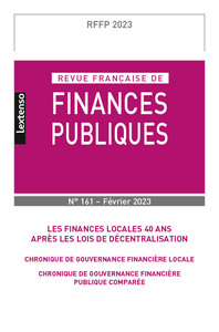 Picture of Revue française de finances publiques n°161/2023