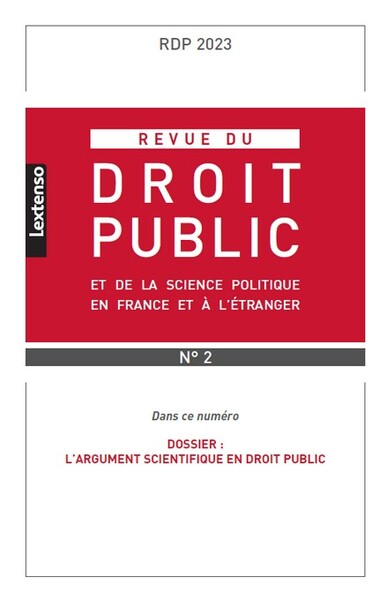 Picture of Revue de droit public et de la science politique en France  et à l'étranger n°2-2023