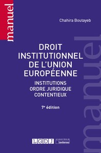 Image de Droit institutionnel de l'Union européenne