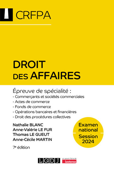 Picture of Droit des affaires - CRFPA - Examen national Session 2024