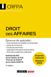 Picture of Droit des affaires - CRFPA - Examen national Session 2024