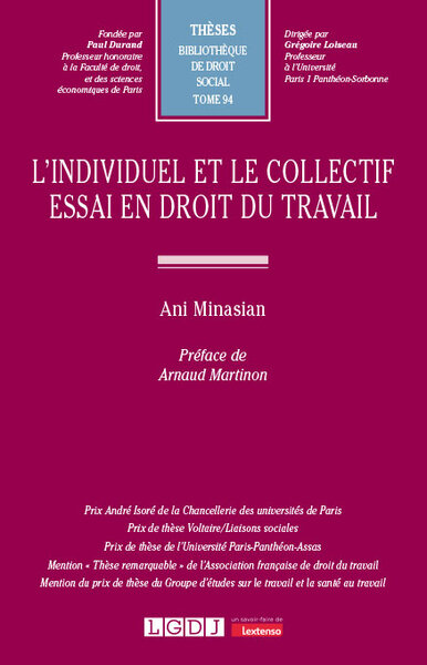 Picture of L'individuel et le collectif. Essai en droit du travail