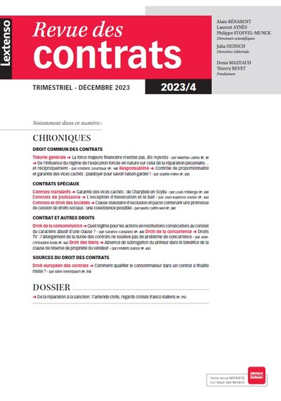 Picture of Revue des contrats 4-2023