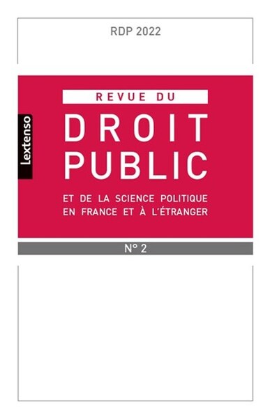 Picture of Revue du droit public et de la science politique en France et à l'étranger N°2-2022