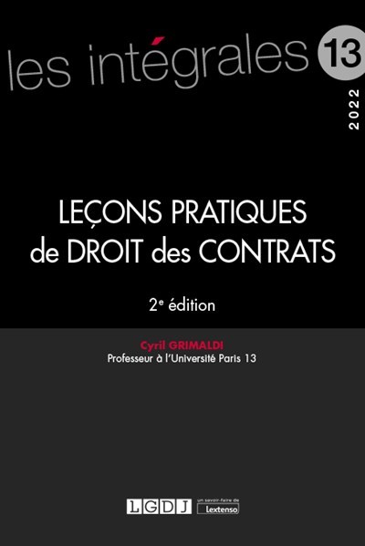 Picture of Leçons pratiques de droit des contrats