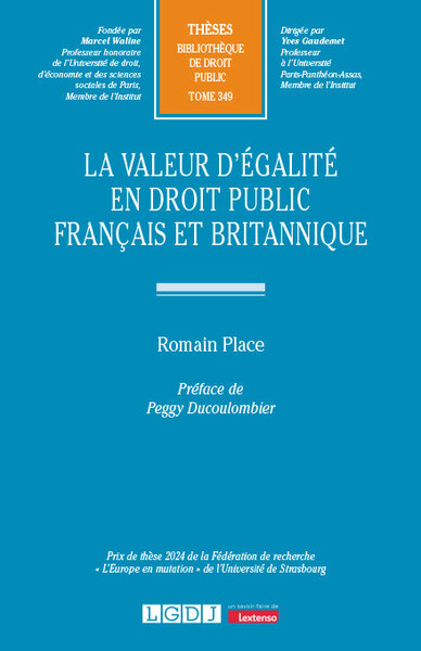 Picture of La valeur d'égalité en droit public français et britannique