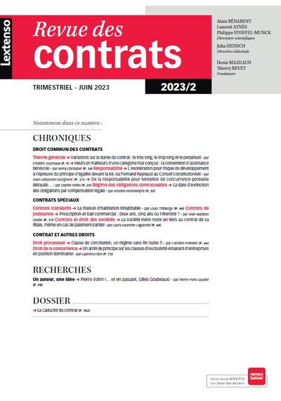 Picture of Revue des contrats 2-2023