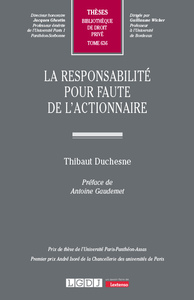 Picture of La responsabilité pour faute de l'actionnaire
