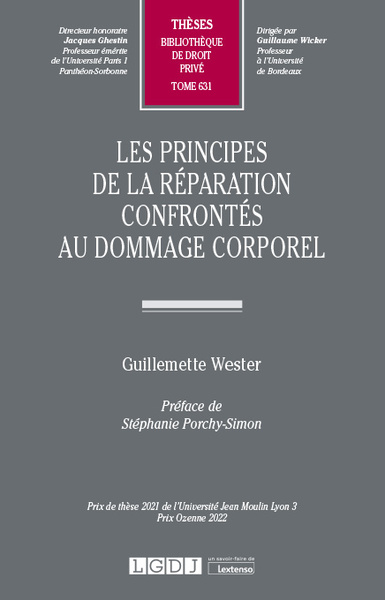 Picture of Les principes de la réparation confrontés au dommage corporel