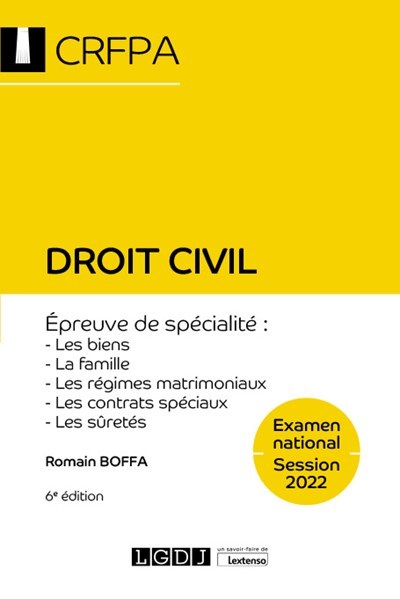 Image de Droit civil - CRFPA - Examen national Session 2022