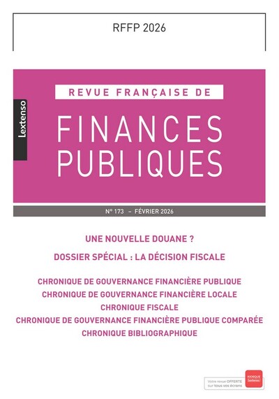 Picture of Revue française de Finances Publiques 173/2026